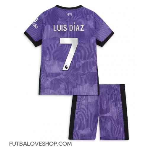 Dres Liverpool Luis Diaz #7 Tretina pre deti 2023-24 Krátky Rukáv (+ trenírky)